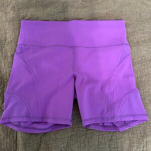 Lululemon Wunder Train Mesh Panel High-Rise Short 6" - Atomic Purple